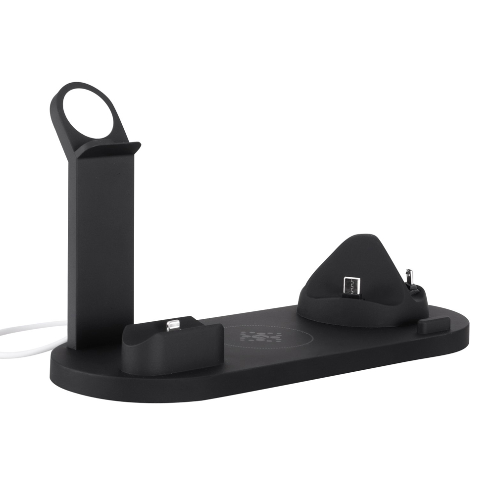 devanti 4 in 1 wireless charger multi function station for phone airpod iwatch 15w