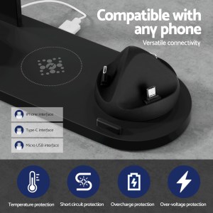 devanti 4 in 1 wireless charger multi function station for phone airpod iwatch 15w devanti 4 in 1 wireless charger multi function station for phone airpod iwatch 15w