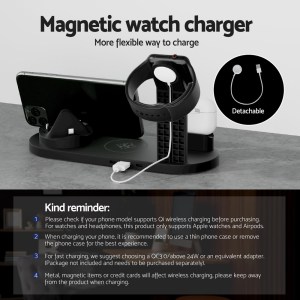 devanti 4 in 1 wireless charger multi function station for phone airpod iwatch 15w devanti 4 in 1 wireless charger multi function station for phone airpod iwatch 15w