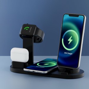 devanti 4 in 1 wireless charger multi function station for phone airpod iwatch 15w devanti 4 in 1 wireless charger multi function station for phone airpod iwatch 15w