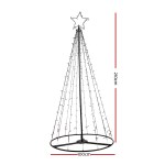 2.1m christmas tree led solar warm jingle jollys