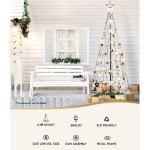 2.1m christmas tree led solar warm jingle jollys