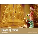 2.1m christmas tree led solar warm jingle jollys