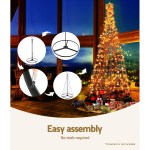2.1m christmas tree led solar warm jingle jollys