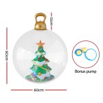 jingle jollys christmas inflatable ball 60cm tree decoration giant bauble clear jingle jollys christmas inflatable ball 60cm tree decoration giant bauble clear