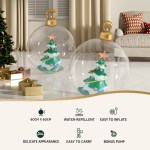 jingle jollys christmas inflatable ball 60cm tree decoration giant bauble clear jingle jollys christmas inflatable ball 60cm tree decoration giant bauble clear