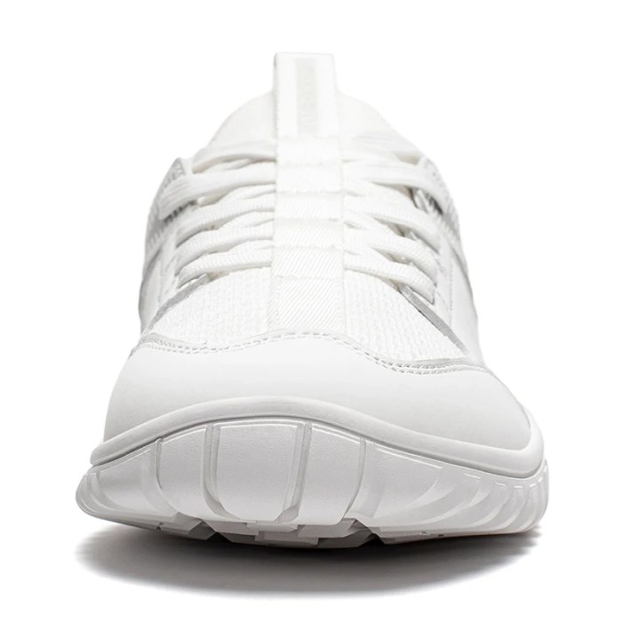 HOBIBEAR Men Women Wide Toe Shoes Non Slip Lace Up Running Sneakers Artificial Leather Walking Shoes 5