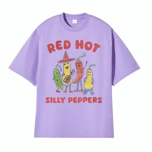 Red Hot Silly Peppers Funny Meme T Shirts Men Women Vintage High Quality Tops T-shirts Male Summer Casual Cozy Oversized T-shirt 6