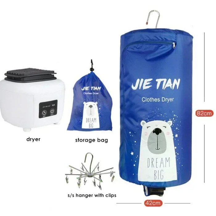 220V Electric Clothes Dryer Portable Stainless Steel Drying Rack Warm Air Folding Drying Hanger Stand Support 5