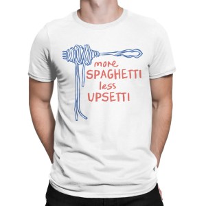 men t shirt more spaghetti less upsetti novelty cotton tee shirt short sleeve funny quote t shirt round neck clothing printed Men T-Shirt More Spaghetti Less Upsetti Novelty Cotton Tee Shirt Short Sleeve Funny Quote T Shirt Round Neck Clothing Printed 2