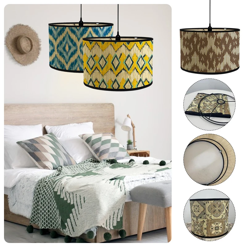 Japanese Style Lamp Shade Bamboo Light Cover Bar Cafe Homestay Decor Chandelier Wall Lamp Lampshade Bamboo Art Light Shade 5