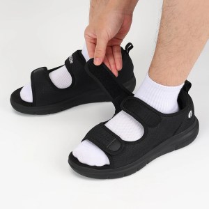 FitVille Men'S Sandals Summer Flat Shoes Widened Elderly Casual Shoe Breathable Lightweight For Plantar Fasciitis Pain Relief 1