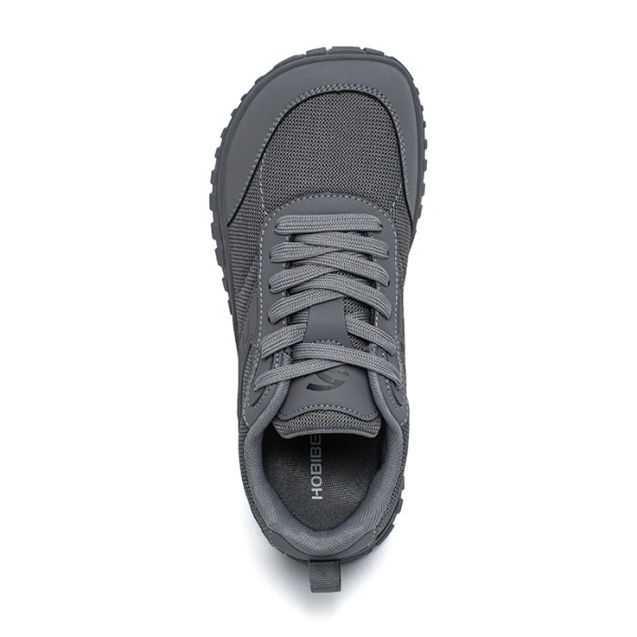 HOBIBEAR Minimalist Wide Toe Shoes Mens Womens Artificial Leather Running Sneakers Lace Up Lightweight Breathable Walking Shoes 4