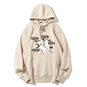 Cartoon Goose Print Women\'s T-Shirt Funny Cute Round Neck Washed Short Sleeve Summer 2024 New Fashion Cotton Comfortable Top