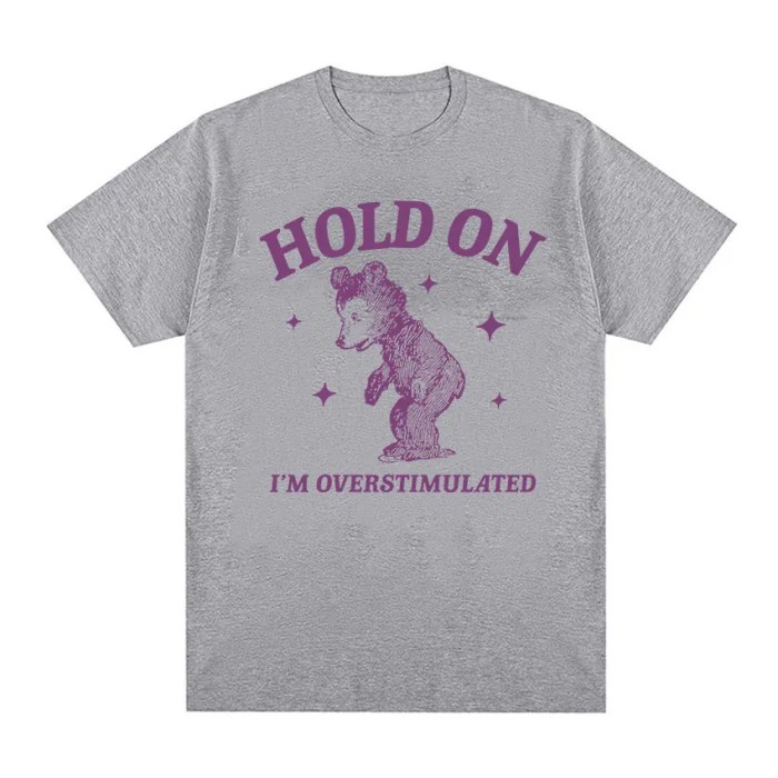 i'm overstimulated bear funny graphic t shirt men women vintage harajuku aesthetic t shirts casual 100% cotton oversized t shirt I\'m Overstimulated Bear Funny Graphic T Shirt Men Women Vintage Harajuku Aesthetic T-shirts Casual 100% Cotton Oversized T-shirt 5