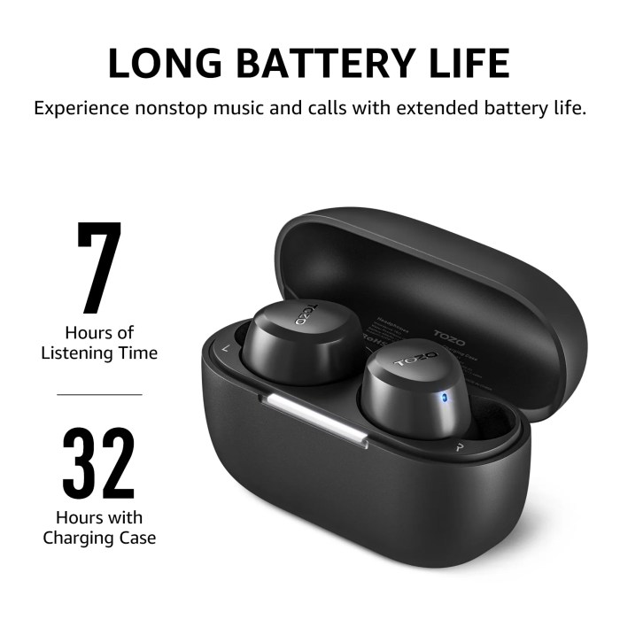 tozo upgrade new a1 bluetooth 5.3 earphones wireless in ear earbuds 32h headset stereo sound with mic for android ios TOZO Upgrade New A1 Bluetooth 5.3 Earphones Wireless in-Ear Earbuds 32H Headset Stereo Sound With Mic For Android iOS 1