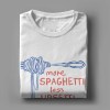 Men T-Shirt More Spaghetti Less Upsetti Novelty Cotton Tee Shirt Short Sleeve Funny Quote T Shirt Round Neck Clothing Printed 3
