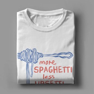 men t shirt more spaghetti less upsetti novelty cotton tee shirt short sleeve funny quote t shirt round neck clothing printed Men T-Shirt More Spaghetti Less Upsetti Novelty Cotton Tee Shirt Short Sleeve Funny Quote T Shirt Round Neck Clothing Printed 3