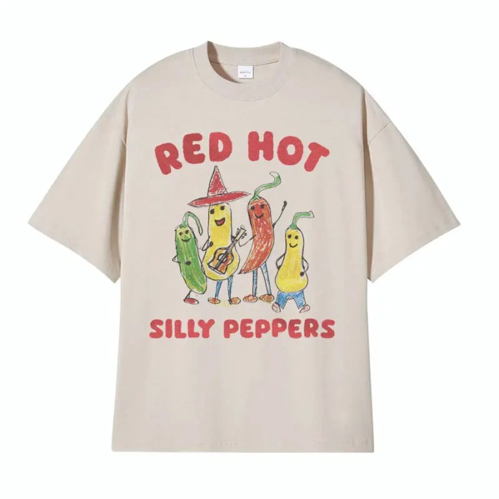 red hot silly peppers funny meme t shirts men women vintage high quality tops t shirts male summer casual cozy oversized t shirt Red Hot Silly Peppers Funny Meme T Shirts Men Women Vintage High Quality Tops T-shirts Male Summer Casual Cozy Oversized T-shirt 1