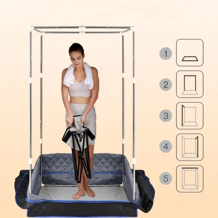 portable sauna steam for full body sauna tent steam room with 2l steamer generator with remote control Portable Sauna Steam for Full Body Sauna Tent Steam Room with 2L Steamer Generator With Remote Control 2