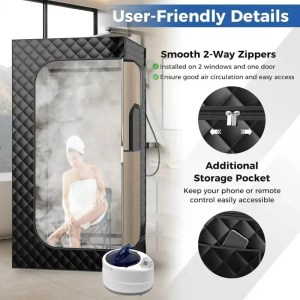 portable sauna steam for full body sauna tent steam room with 2l steamer generator with remote control Portable Sauna Steam for Full Body Sauna Tent Steam Room with 2L Steamer Generator With Remote Control 3