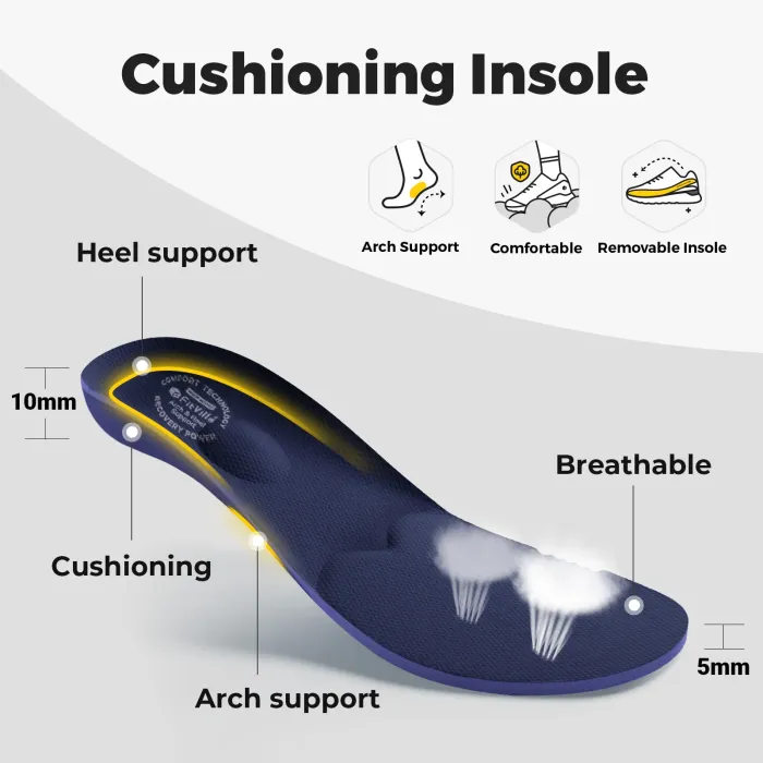FitVille Diabetic Shoes for Men Extra Wide, Hook and Loop Walking Shoes for Elderly for Swollen Feet Foot Pain Relief Neuropathy 4