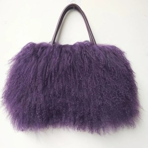 Fur Handbag – Women's Winter Long Hair Fur Shoulder Tote, Genuine Natural Fur Bag 4
