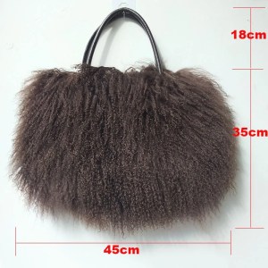 Fur Handbag – Women's Winter Long Hair Fur Shoulder Tote, Genuine Natural Fur Bag 2