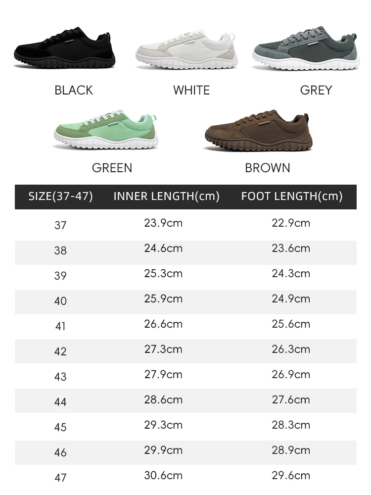 HOBIBEAR Wide Toe Box Mesh Trail Sneaker