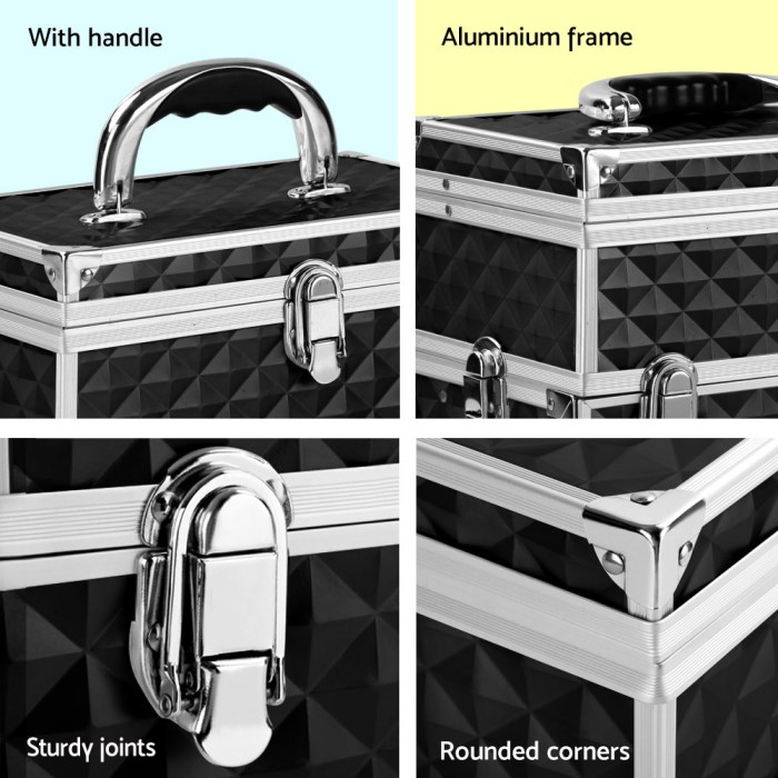 embellir portable cosmetic beauty makeup carry case with mirror diamond black embellir portable cosmetic beauty makeup carry case with mirror diamond black