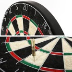 18 dartboard dart board with steel darts wooden cabinet party game"