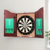 18 dartboard dart board with steel darts wooden cabinet party game" 18 dartboard dart board with steel darts wooden cabinet party game"