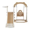 keezi kids slide swing set basketball hoop outdoor playground toys 160cm beige keezi kids slide swing set basketball hoop outdoor playground toys 160cm beige