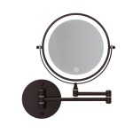 embellir extendable makeup mirror 10x magnifying double sided bathroom brown