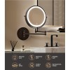 embellir extendable makeup mirror 10x magnifying double sided bathroom brown