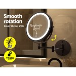 embellir extendable makeup mirror 10x magnifying double sided bathroom brown