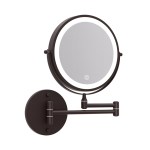 embellir extendable makeup mirror 10x magnifying double sided bathroom brown