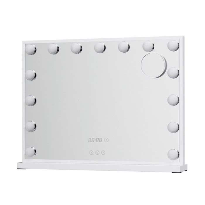 embellir makeup mirror 58x45cm hollywood vanity with led light tabletop white