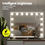 embellir makeup mirror 58x45cm hollywood vanity with led light tabletop white embellir makeup mirror 58x45cm hollywood vanity with led light tabletop white