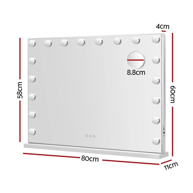 embellir makeup mirror 80x58cm hollywood vanity with led light tabletop wall embellir makeup mirror 80x58cm hollywood vanity with led light tabletop wall