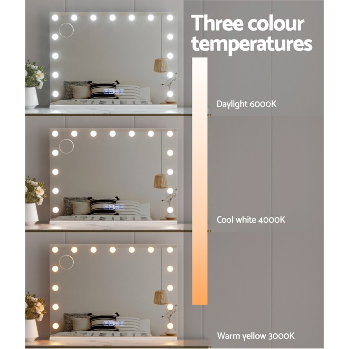 embellir bluetooth makeup mirror 80x58cm hollywood vanity with led light wall embellir bluetooth makeup mirror 80x58cm hollywood vanity with led light wall