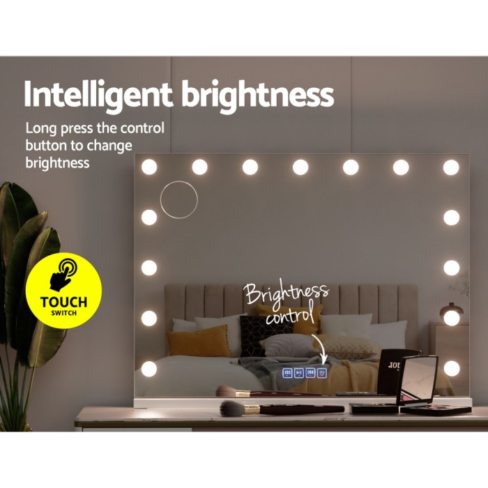 embellir bluetooth makeup mirror 80x58cm hollywood vanity with led light wall embellir bluetooth makeup mirror 80x58cm hollywood vanity with led light wall