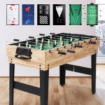 10 in 1 games table soccer foosball pool table tennis air hockey chess cards