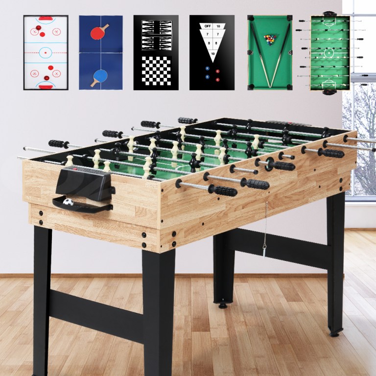 10 in 1 games table soccer foosball pool table tennis air hockey chess cards