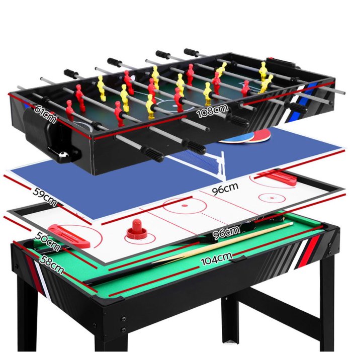 4 in 1 games table soccer foosball pool table tennis air hockey home party gift 4 in 1 games table soccer foosball pool table tennis air hockey home party gift