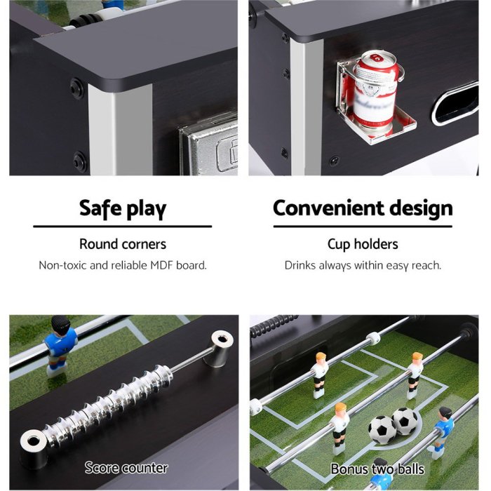 5ft soccer table foosball football game home family party gift playroom black 5ft soccer table foosball football game home family party gift playroom black