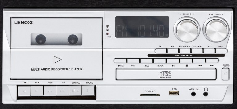 audio home entertainment system (black) turntable, cds, vinyl, wireless streaming & more