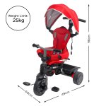 veebee explorer 3 stage kids trike with canopy red veebee explorer 3 stage kids trike with canopy red