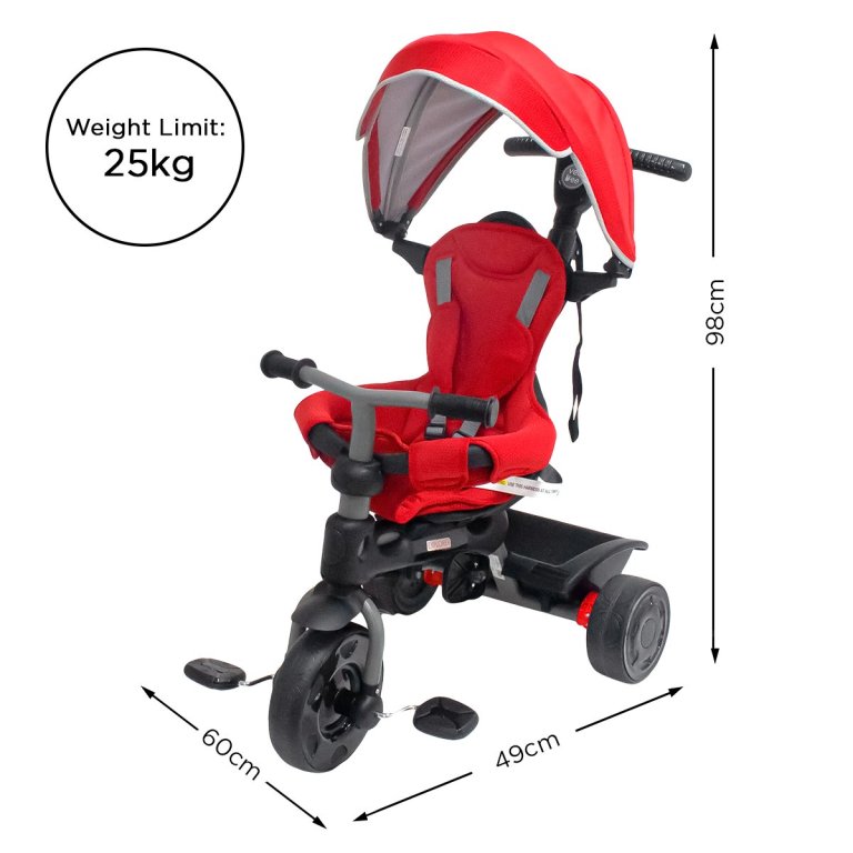veebee explorer 3 stage kids trike with canopy red veebee explorer 3 stage kids trike with canopy red