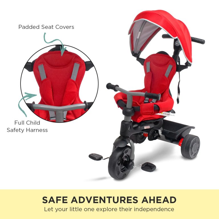 veebee explorer 3 stage kids trike with canopy red veebee explorer 3 stage kids trike with canopy red